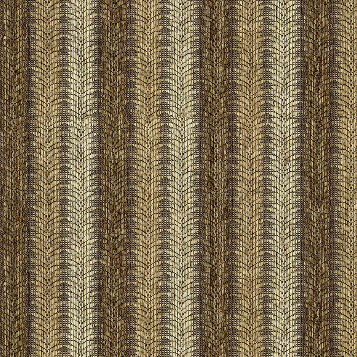 X TREE COFFEE STRIPED CURTAIN FABRIC