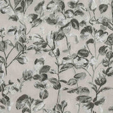 KRITI WHITE GREY FLORAL CURTAIN FABRIC