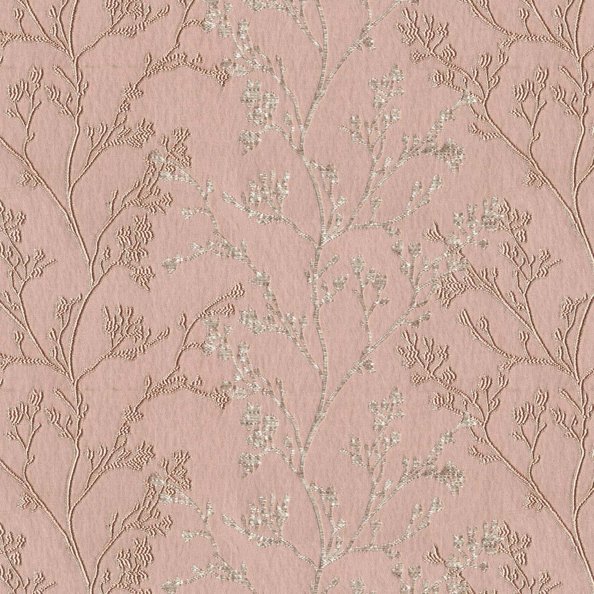 AROMA PINK LEAF CURTAIN FABRIC