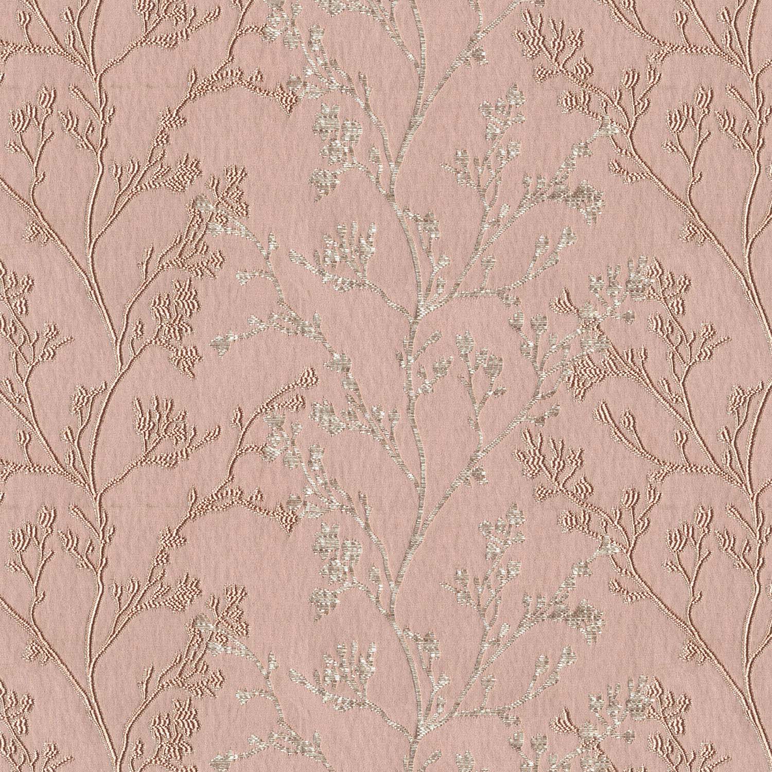 AROMA PINK LEAF CURTAIN FABRIC