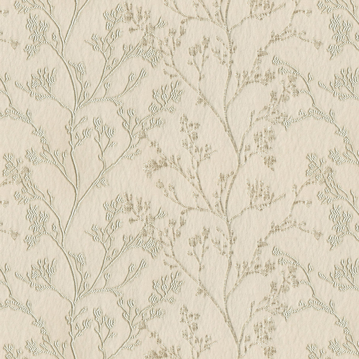 AROMA CREAM LEAF CURTAIN FABRIC