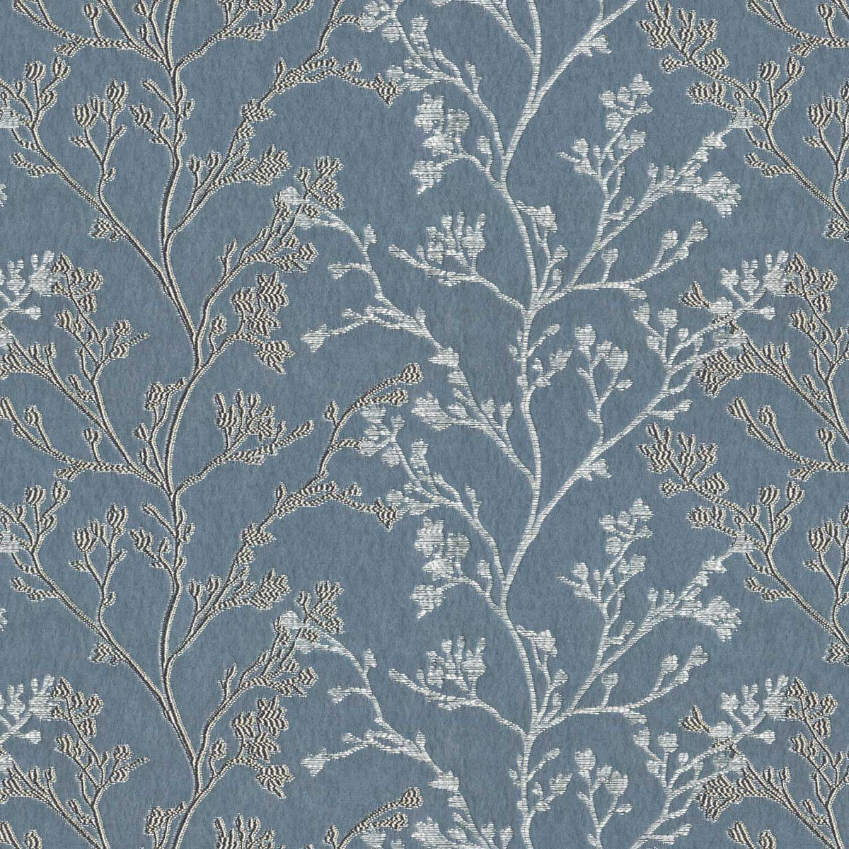 AROMA GREY LEAF CURTAIN FABRIC