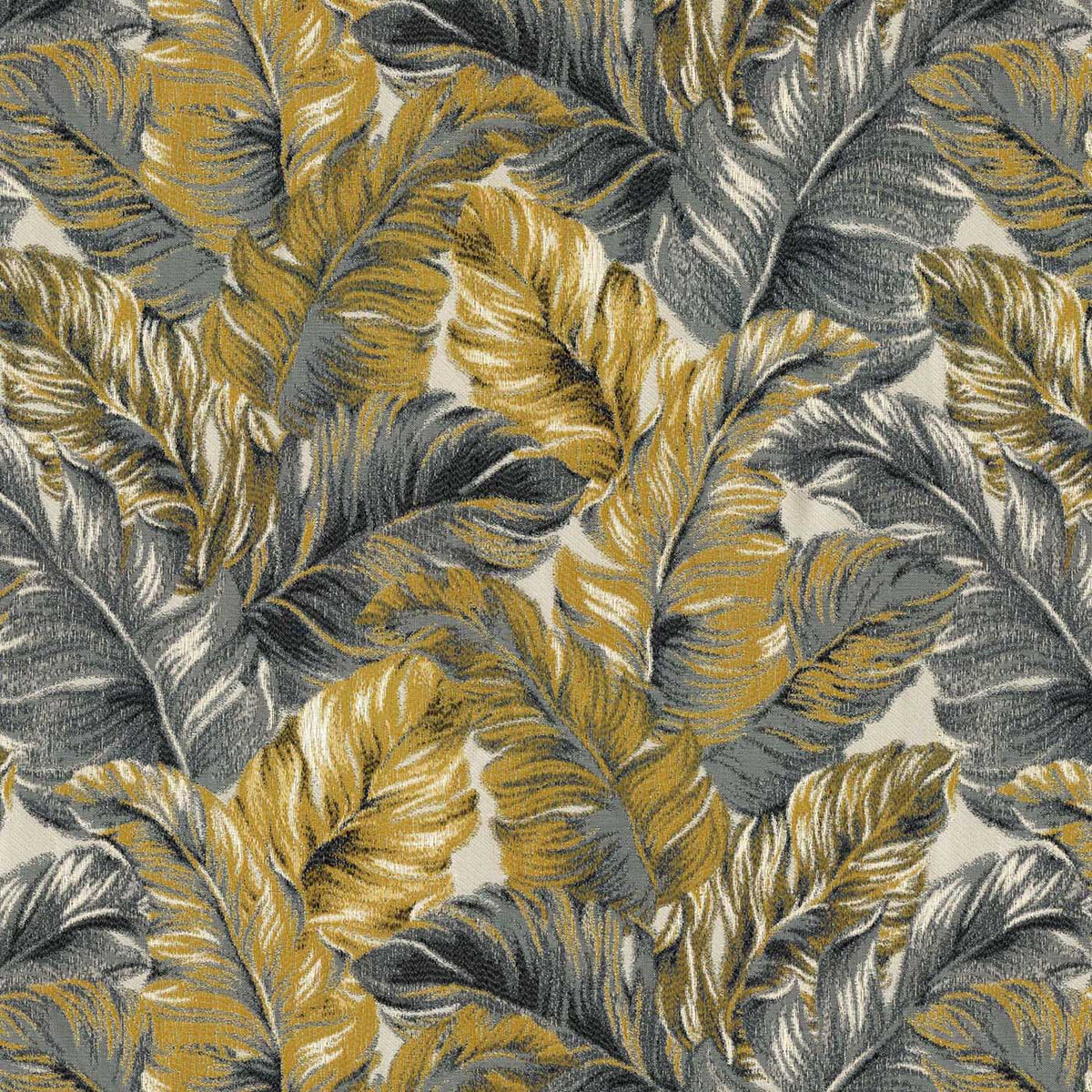 D GREY GOLD LEAF SOFA FABRIC