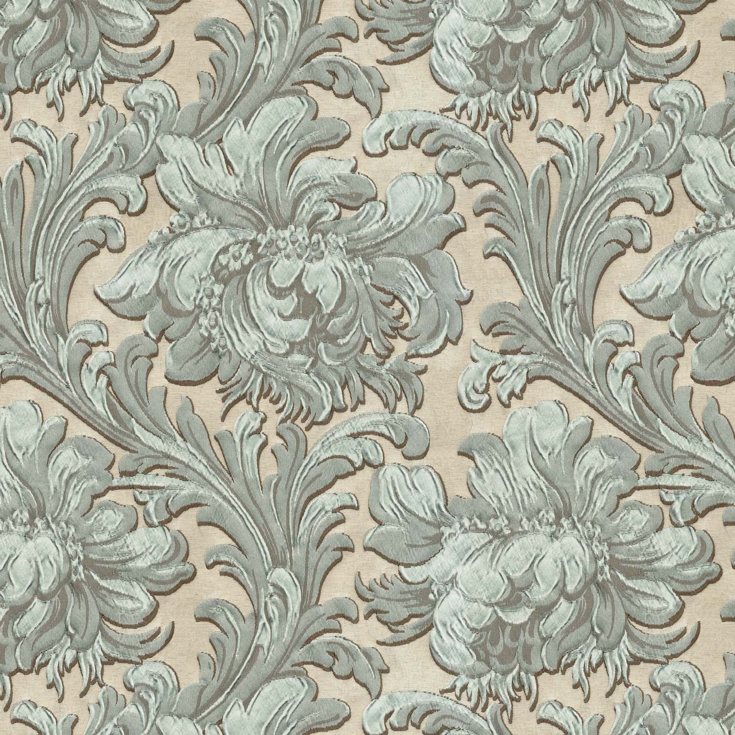 DROP MINT FLORAL SOFA FABRIC