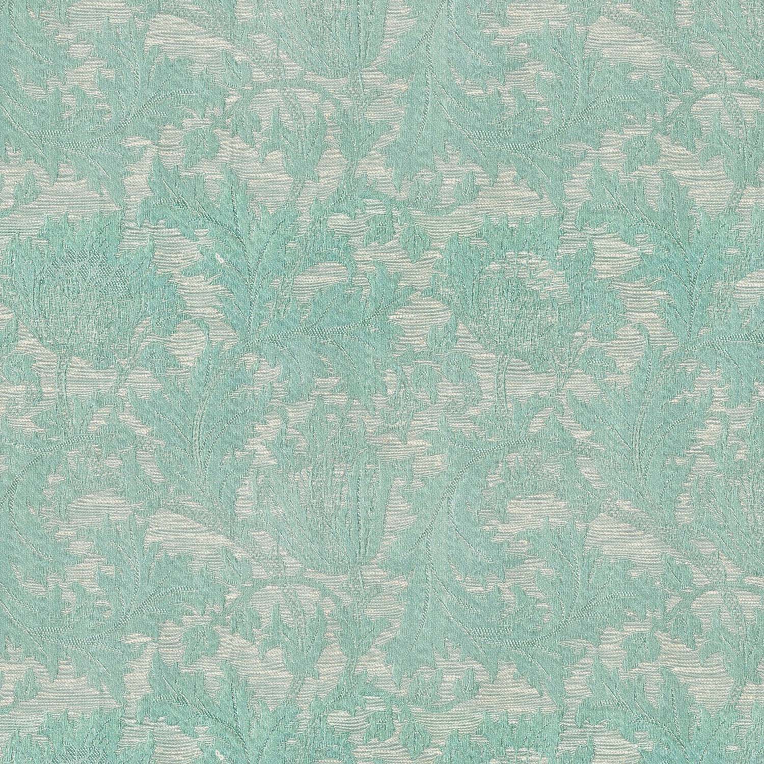 HERITAGE GREEN FLORAL CURTAIN FABRIC