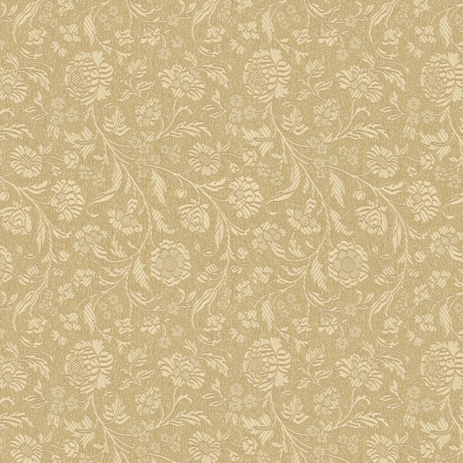 SPAIN GOLDEN FLORAL CURTAIN FABRIC