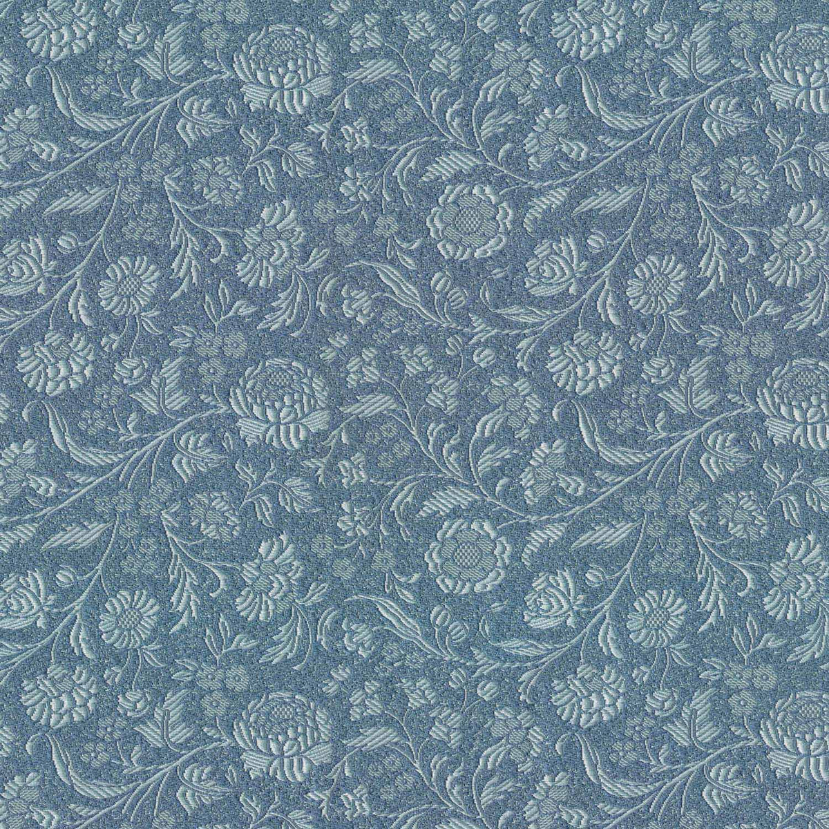 SPAIN BLUE FLORAL CURTAIN FABRIC