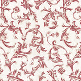 HANDFULL MAROON FLORAL LEAF CURTAIN FABRIC