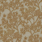 QUEBEC JUNE ORANGE LEAFS CURTAIN FABRIC